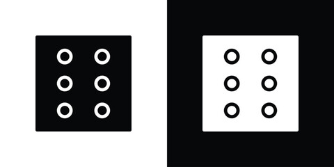 Dice six icon vector design template elegant style