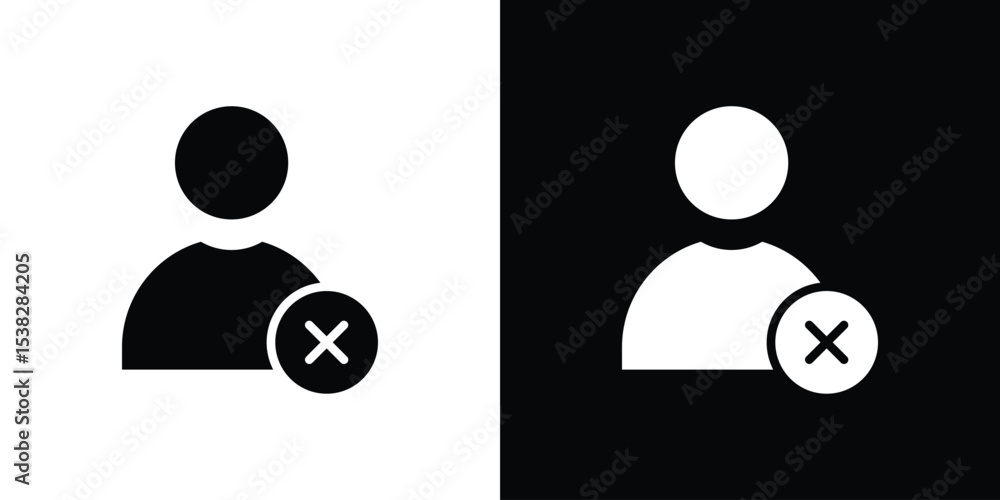 Poster delete user icon vector design template elegant style