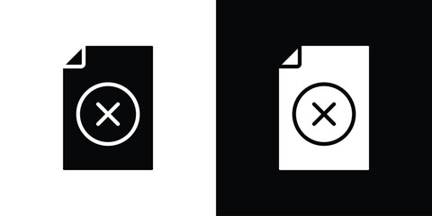 Delete Document icon vector design template elegant style