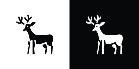 Deer icon vector design template elegant style