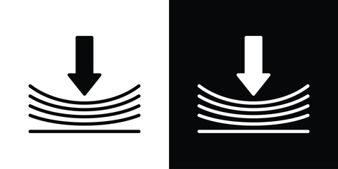 Compress icon vector design template elegant style