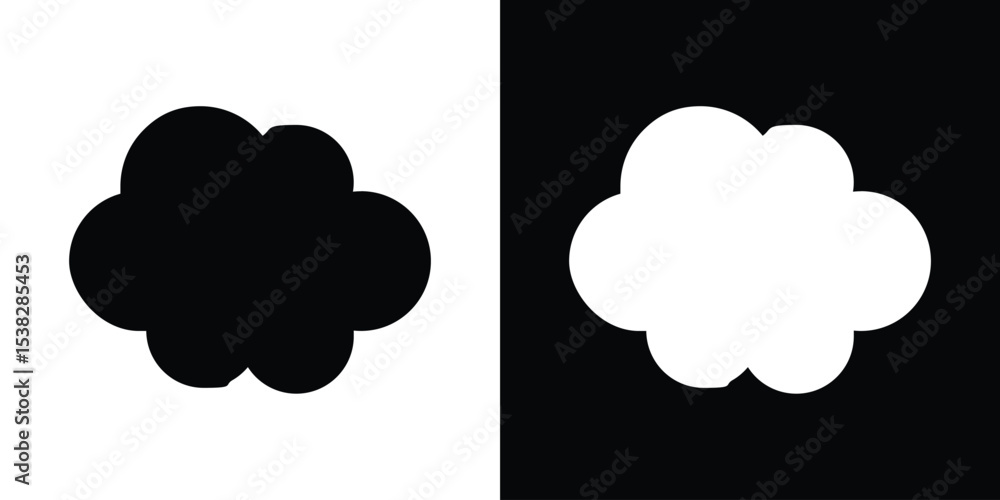 Poster clouds icon vector design template elegant style