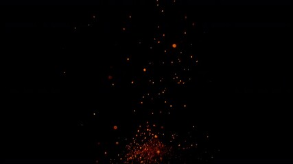 Super Slow Motion Shot of Real Fire Sparks Isolated on Black Background at 1000fps. - Powered by Adobe