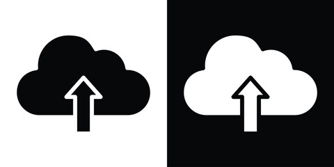 Cloud upload icon vector design template elegant style