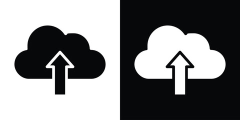 Cloud upload icon vector design template elegant style