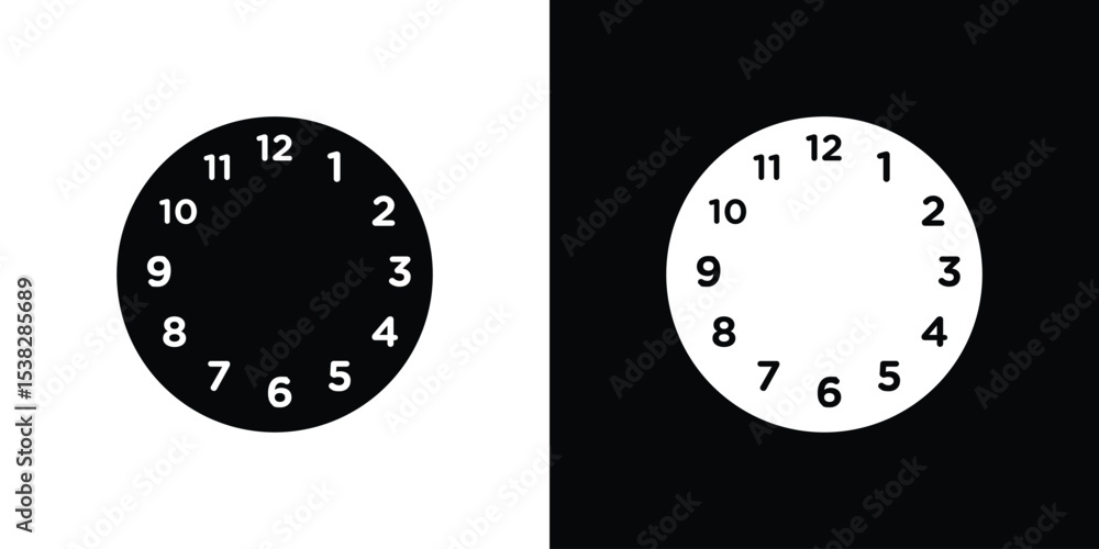 Poster clock face icon vector design template elegant style