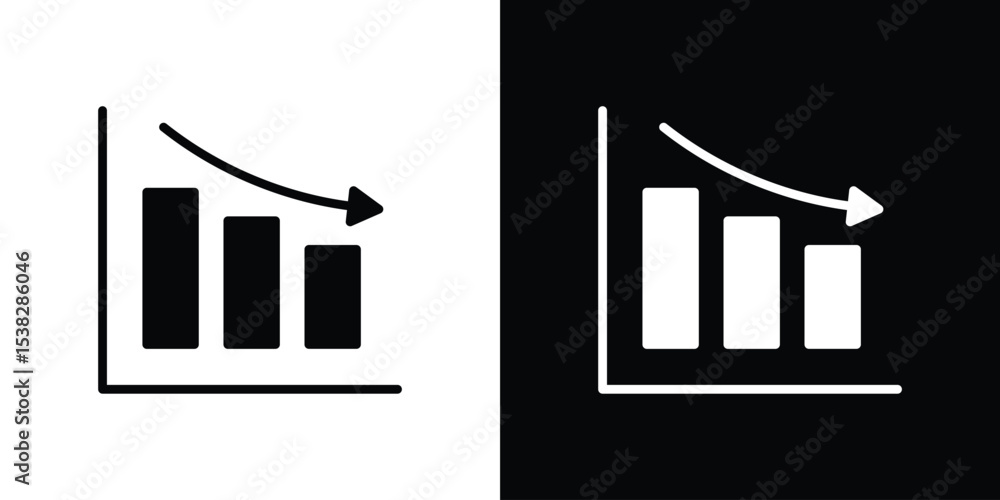 Poster chat arrow down icon vector design template elegant style