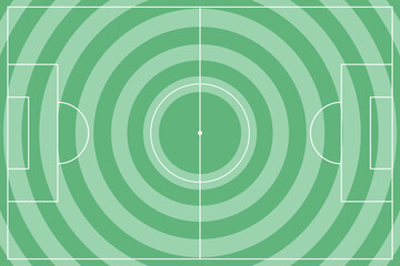 Vector soccer field with green grass