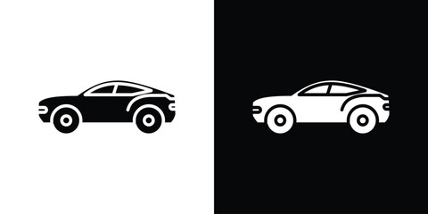 Car side view icon vector design template elegant style