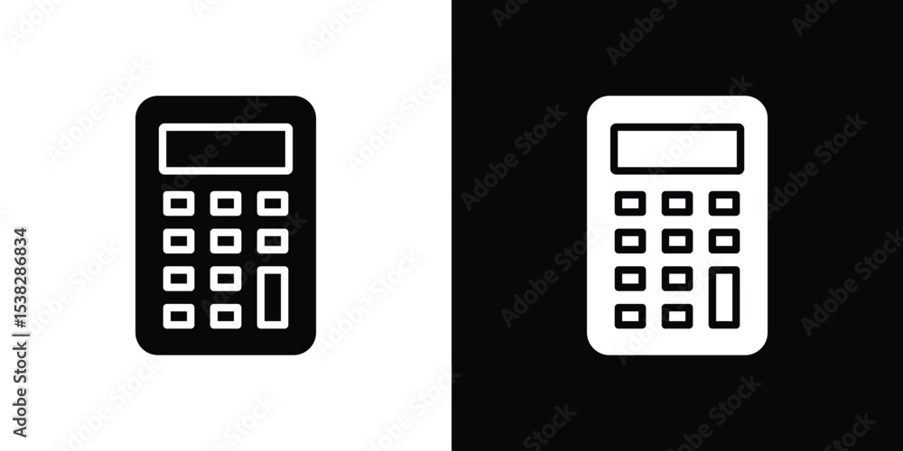 Poster calculator icon vector design template elegant style