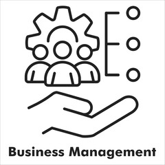 Business Management Outline Icon