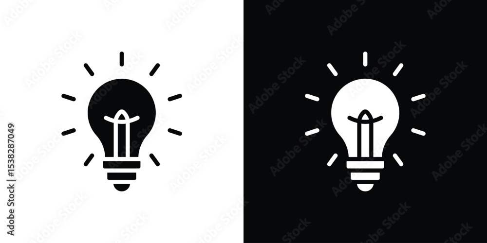 Poster Bulb icon vector design template elegant style