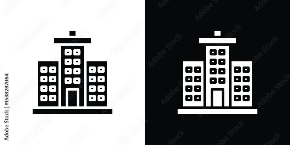 Poster building icon vector design template elegant style