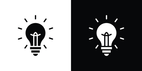 Bulb icon vector design template elegant style