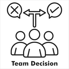 Team Decision Outline Icon