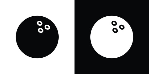 Bowling ball icon vector design template elegant style