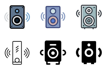 Speaker Icon Audio Sound Voice Volume Symbol Set