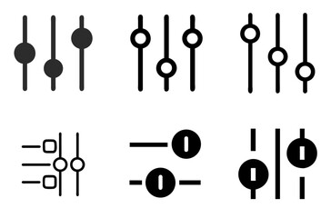 Fototapeta premium Treble Control Icon Audio Sound Equalizer Adjustment Pack