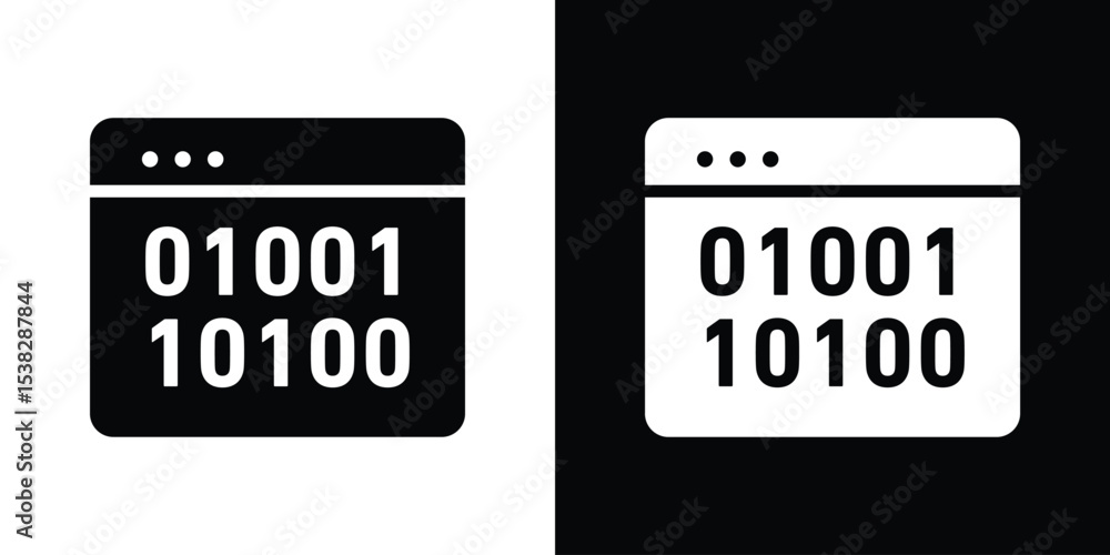 Fototapete binary code icon vector design template elegant style