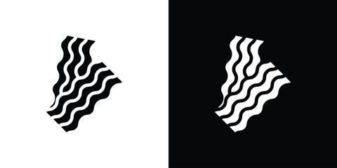 Bacon icon vector design template elegant style