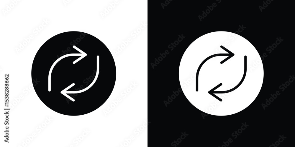 Poster arrows repeat icon vector design template elegant style