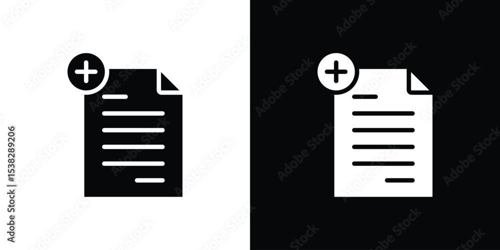 Poster add document icon vector design template elegant style