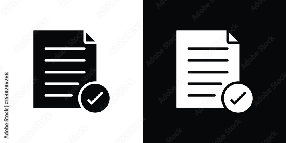 Poster accept document icon vector design template elegant style