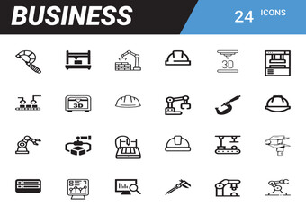 Business Icons: Set of various business icons for industry or technology.