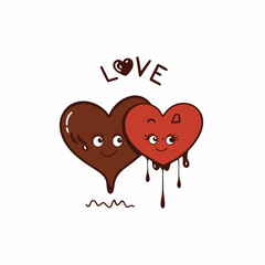 chocolate puddle with love