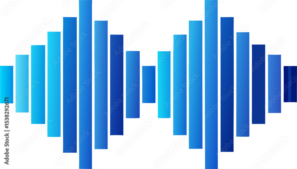Poster clean digital waveform transitioning