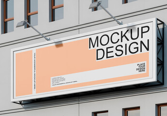 Billboard Mockup on Urban Building 