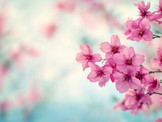 Whispers of spring Cherry blossoms in full bloom a promise of new beginnings in soft focus and