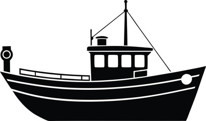 Fishing boat on calm water, sea fishing vessel, sunrise fishing boat, ocean fishing boat, professional fishing boat, fishing boat silhouette, fishing boat docked, fishing boat adventure photo