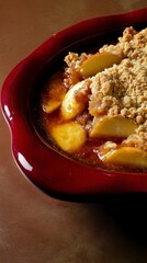 Apple Crumble: A Delicious and Easy Dessert Recipe - Warm, Sweet, and Crunchy Crumble Topping, Baked Apples, Cinnamon Spice, and Classic Autumn/Winter Recipe