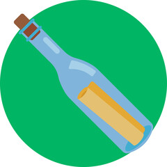 A sealed bottle, representing pirate treasure or messages in a bottle.