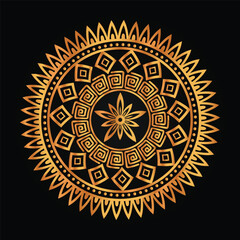 Premium Luxurious Golden Mandala Design | Royal Blue Background Art