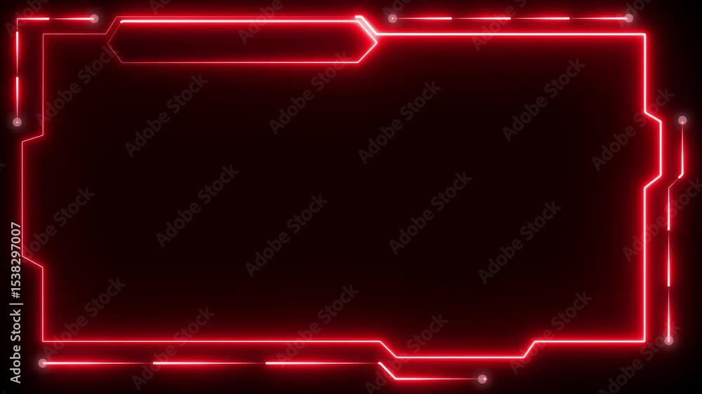 Poster live streaming neon text frame animation box frame neon frame live streaming game live stream overla