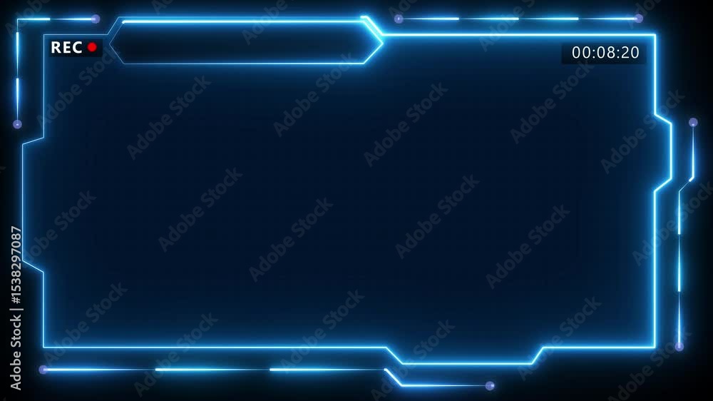 Poster live streaming neon text frame animation box frame neon frame live streaming game live stream overla