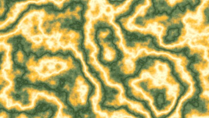 Organic green, yellow, and cream pattern with a cloudy, topographic texture. Seamless and tileable, perfect for use as a digital background, textile print, or surface design.