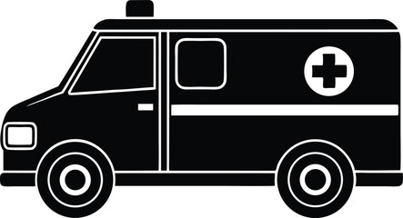 Ambulance emergency vehicle with flashing lights, medical transport, rescue service, healthcare response, urgent medical aid, first responder, ambulance on road, emergency rescue vehicle image