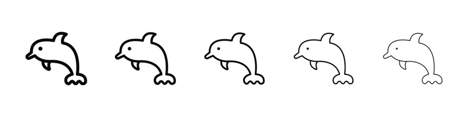Dolphin icon for social media, app, and web design. Vector illustration.