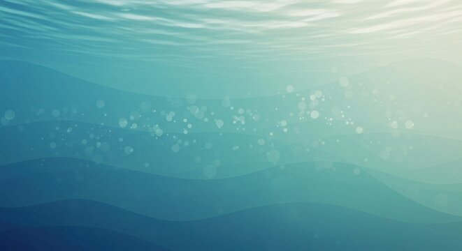 Underwater bokeh drift floating light spots shimmer through depth - Powered by Adobe