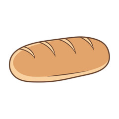 Simple Loaf: Fresh Baked Bread Illustration