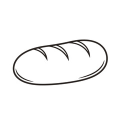 Loaf of Bread Outline: Simple Food Illustration