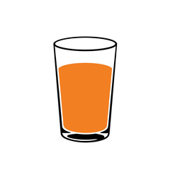 Refreshing Orange Juice in a Glass - Simple Illustration