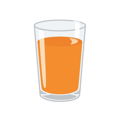 Refreshing Orange Juice in a Glass, Isolated Vector