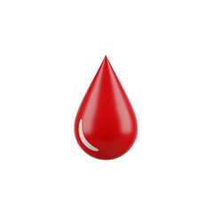 Obraz premium Glossy Red Blood Drop on Transparent Background, Isolated, Graphic 3D Render, Health and Medical Concept, Design Element for Medical Articles and Healthcare, Clean and Modern.