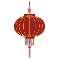 Red and Gold Chinese Lantern - Lunar New Year Decoration