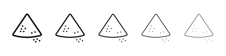 Mound icons in black stroke designs on white background