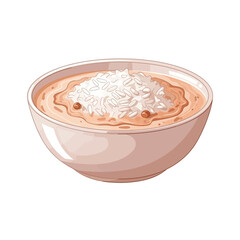 Comforting Bowl of Rice Porridge Illustration